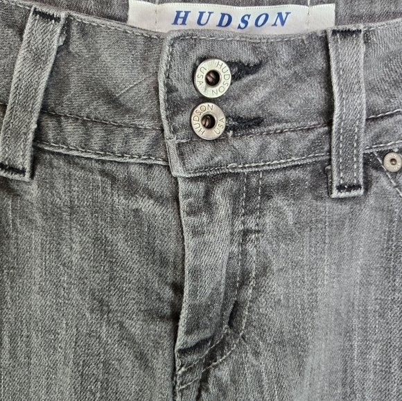 Vtg Hudson Beth gray button flap pocket low rise boot cut jeans - Picture 9 of 10